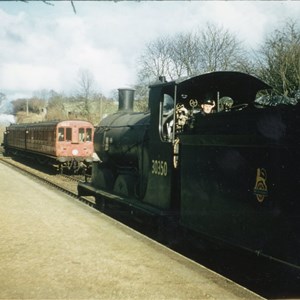 Droxford station in colour.