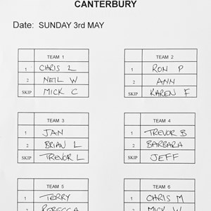 Boughton-Under-Blean Bowls Club Team selections