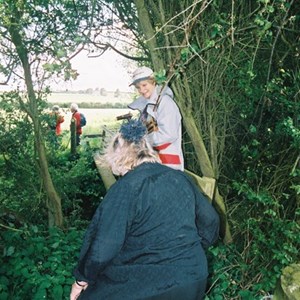 Ruth Pim on the bridge