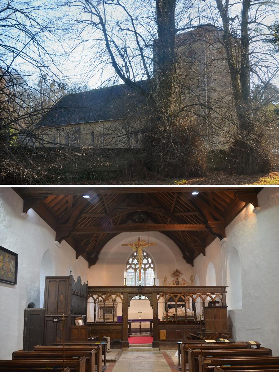 The church in 2017. This can be compared with the church before 1905 above