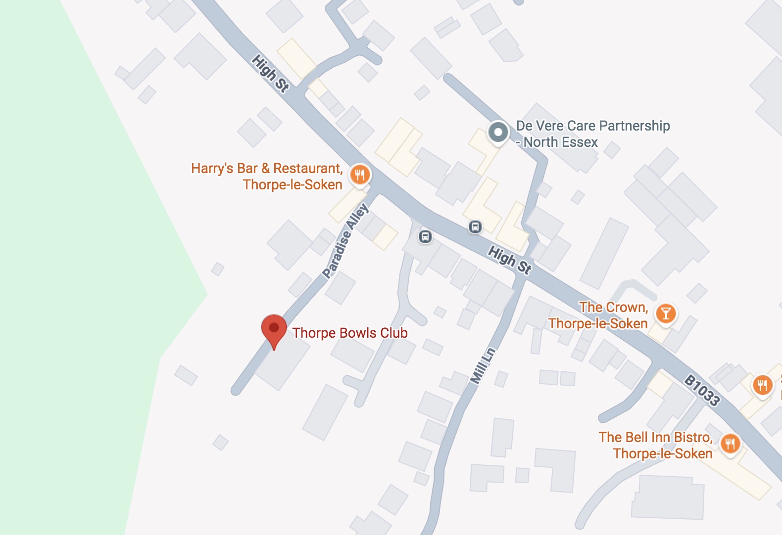 Danbury Bowls Club Thorpe Le Soken (Away)