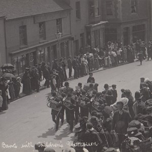 Wesleyan Band with Children's Procession c1910