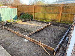 Prepare the ground for new changing room