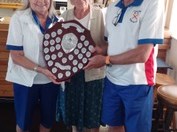 Sue & Peter with Di presenting the Ken Boobyer Memorial Trophy
