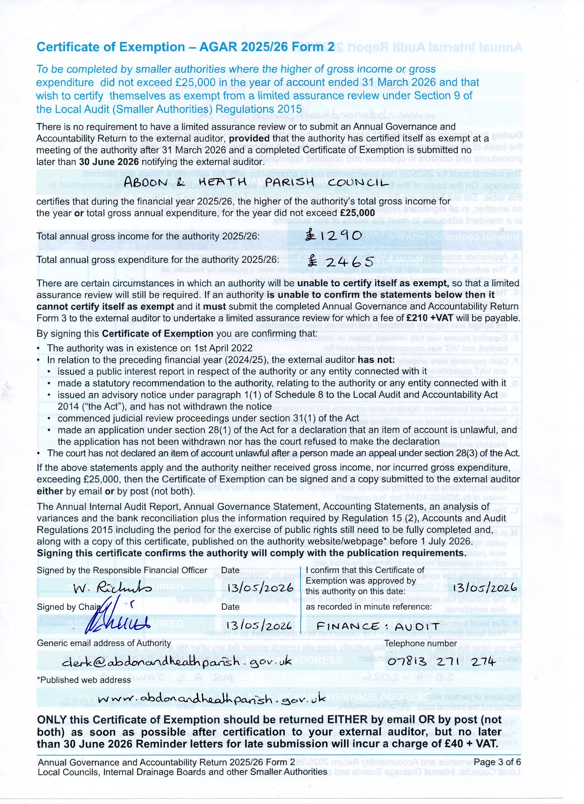 Abdon and Heath Parish .gov.uk Documents