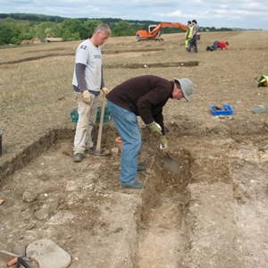 Gary and John in the main entrance trench – 4