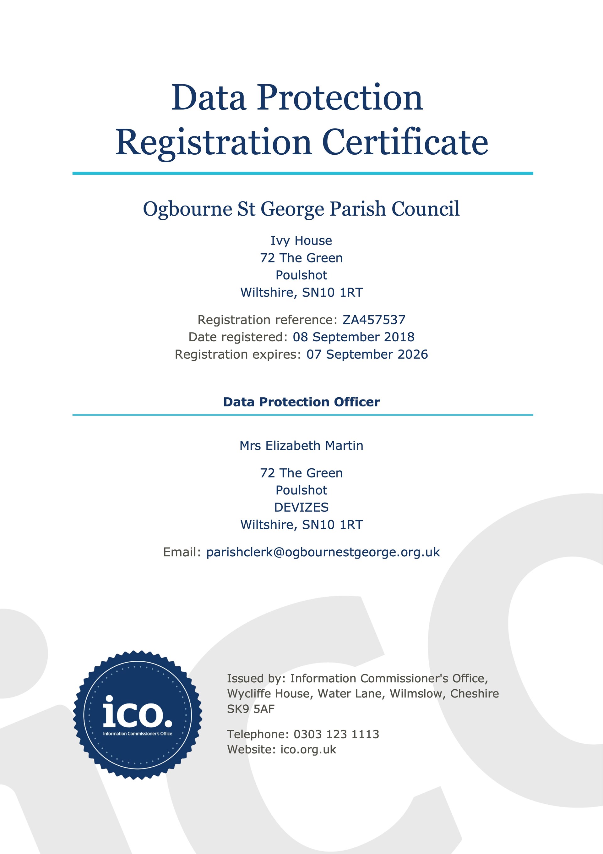 Ogbourne St George Parish Council Memberships