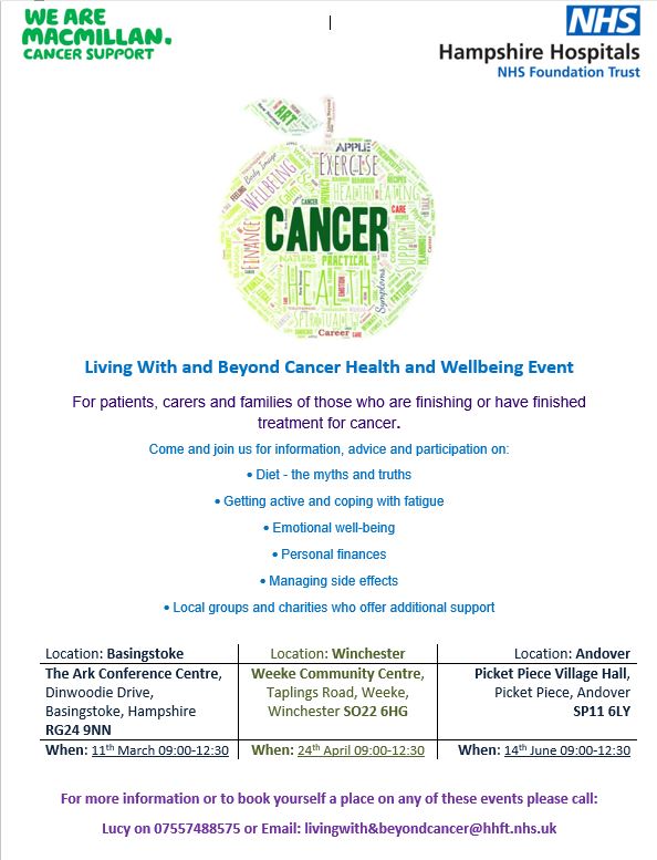 North Hampshire Prostate Cancer Support Group External Events