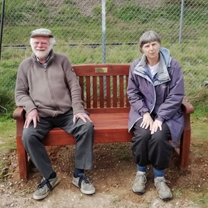 Julie and David testing the newly installed and repaired seat