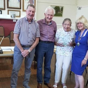 L/R | Cllr P Morrell, Chairman, Irton PC | NY Cllr D Jeffels | Mrs E Plevey (2023-24 Recipient) | Cllr L Wallis, Chairman, Seamer PC