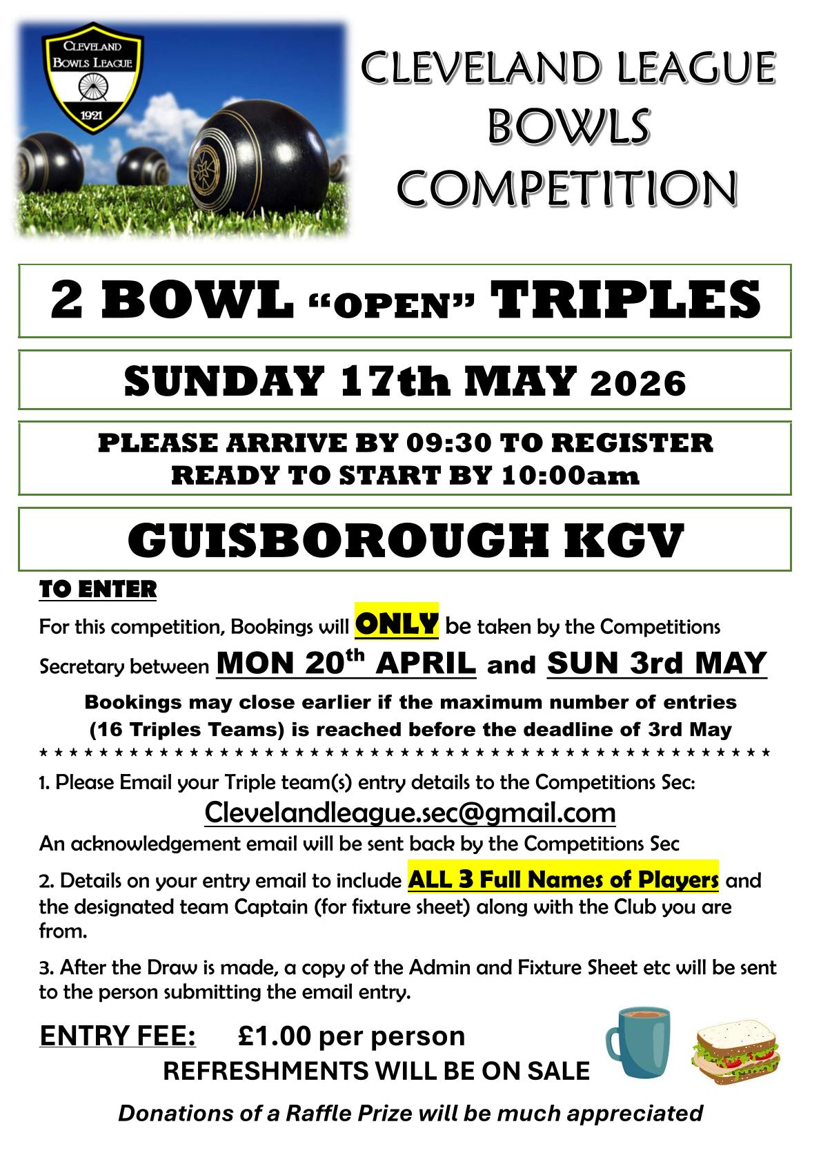 CLEVELAND BOWLS LEAGUE 1921 Next Cleveland League Competition 1