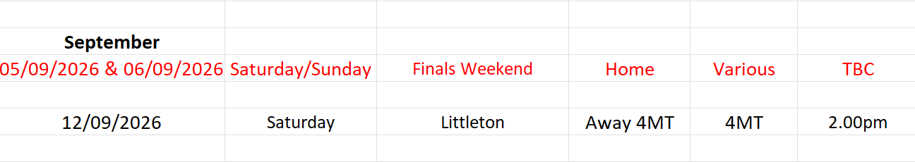 Colden Common Bowls Club Fixtures