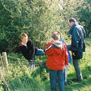 Andy Theobald, Peter Smettem and three boys