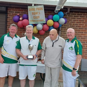 Triples Cup Winners Martin Taylor, Ian Kirsch and Terry Crane
