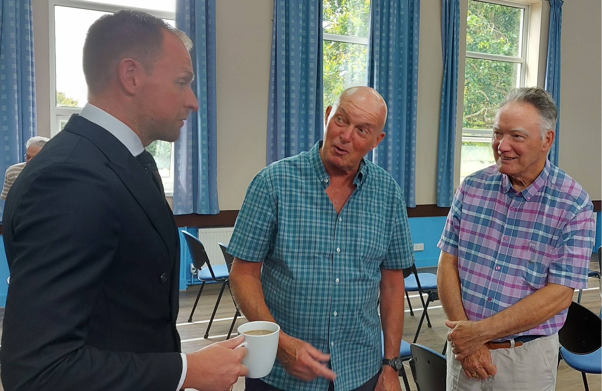 Guest Speaker Oliver Knapman with Secretary John Polly and David Macveigh