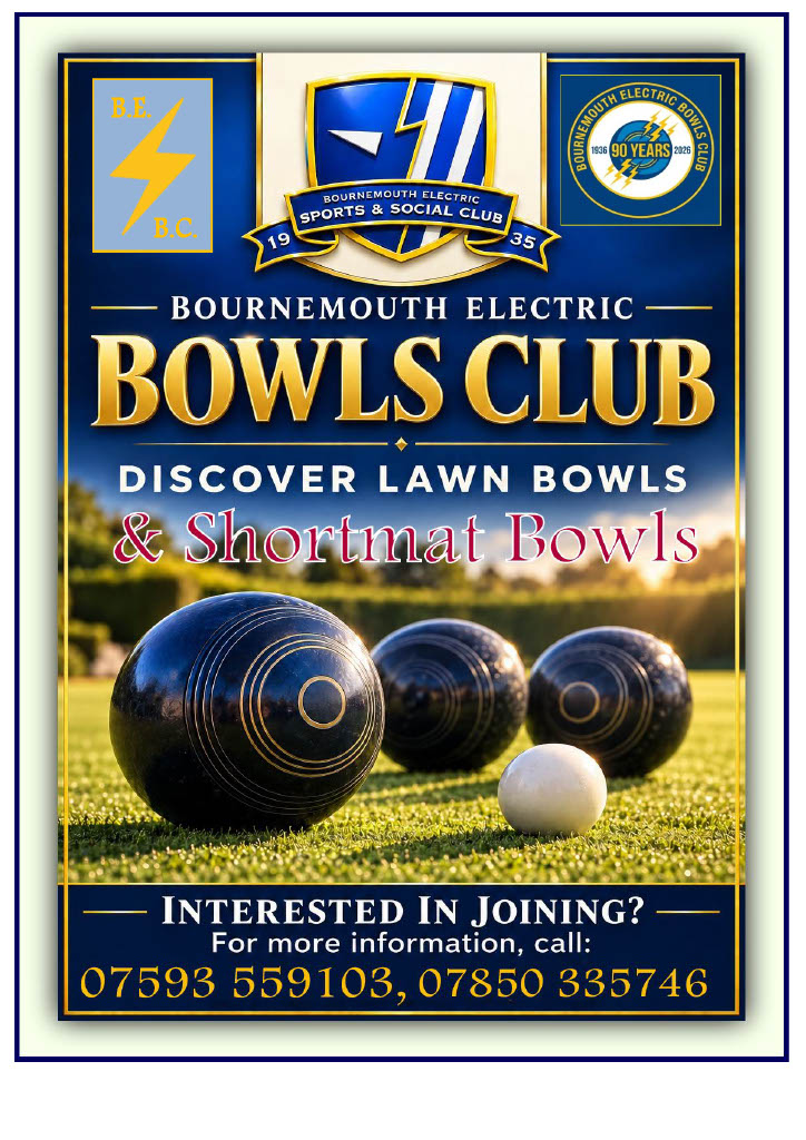 Bournemouth Electric Bowls Club Joining Poster
