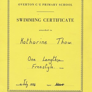 Swimming Certificates Styles through the years