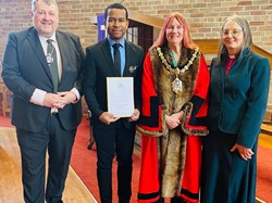 Lion Jason representing the club at Civic service