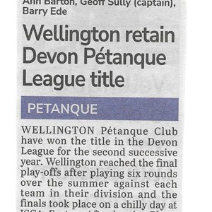Wellington Pétanque Club Press Cuttings 2023-25