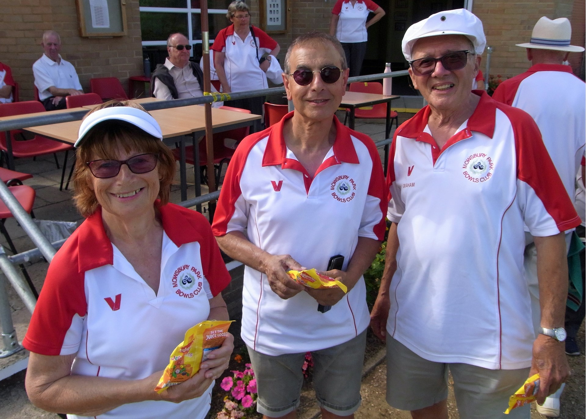 Lesley, Phill & Graham with their booby prizes