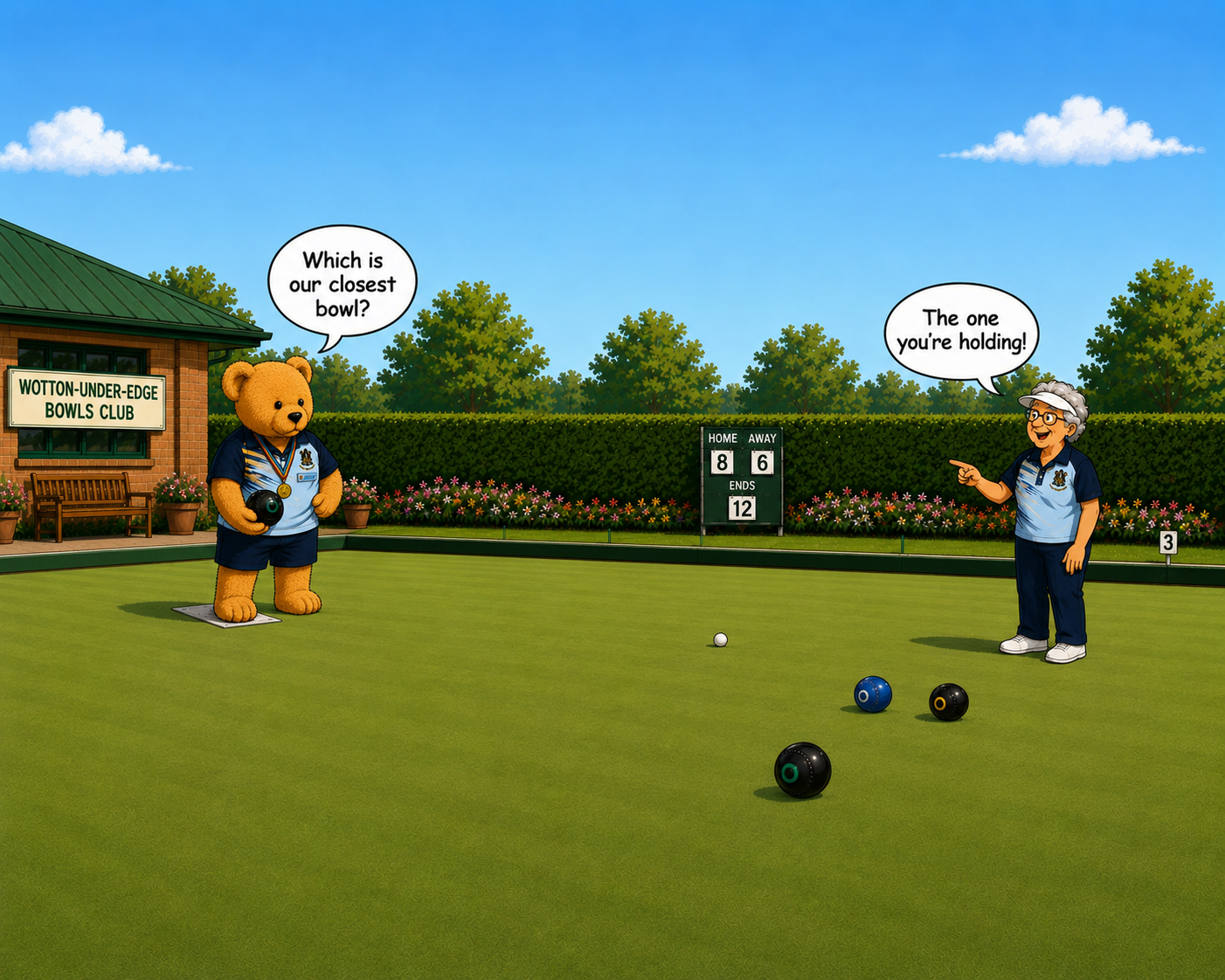 Wotton Bowls Club Rupert the Bowling Bear