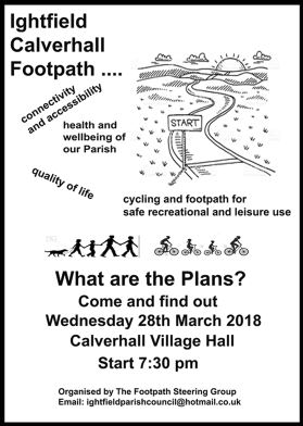 Ightfield Parish Council Ightfield - Calverhall Footpath Meeting