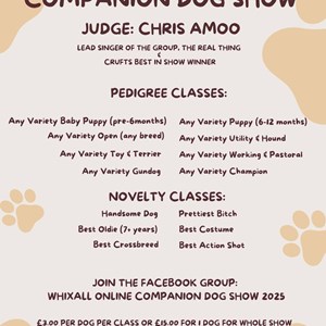 Whixall Social Centre Whixall Online Companion Dogshow 2025