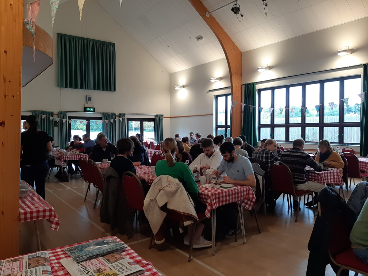 Some of the many diners who came along to our community breakfast fundraiser.