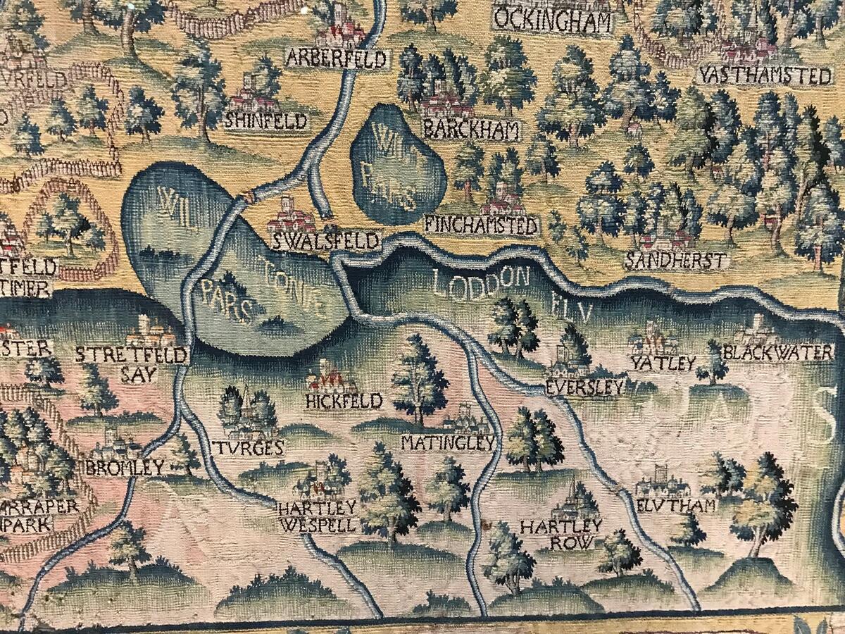 1590 - Sheldon Tapestry Map - see next image