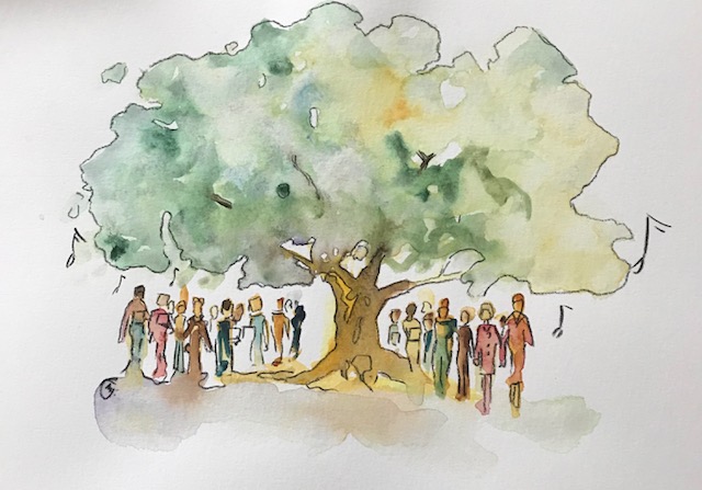 This painting is by Sarah who used to sing with Rum's Eg