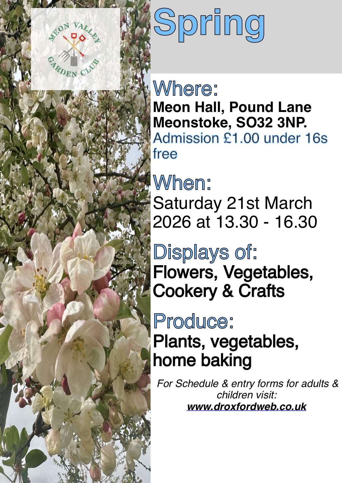 Droxford Village Community Spring Show 2026