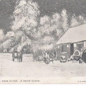 Medstead. Near Alton. A Snow Scene ~ Postmarked 23.12.1905