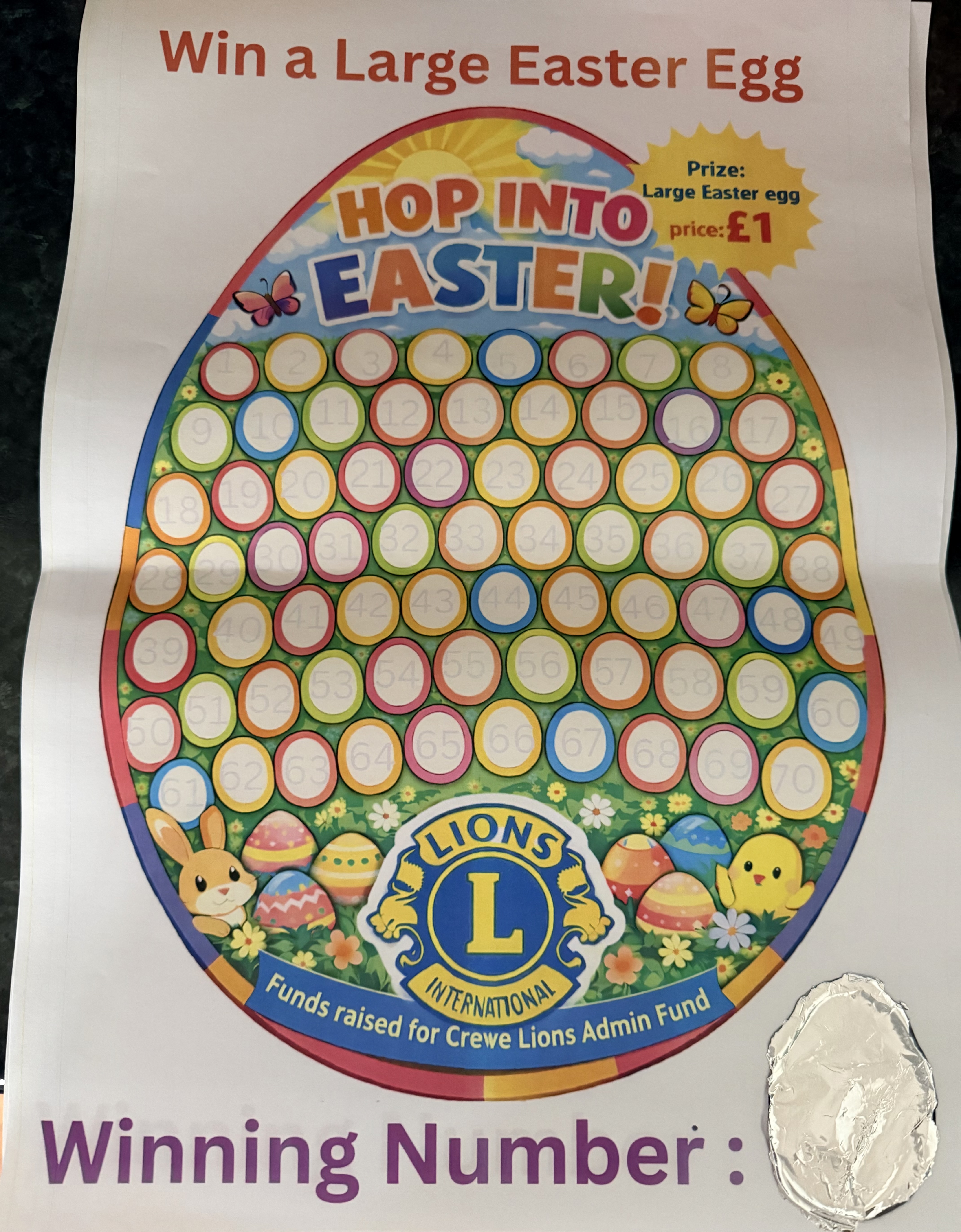 Crewe Lions Club Easter Egg Raffle