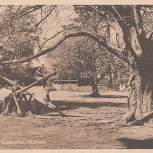 Municipal Gardens - Postmarked  23.9.1953