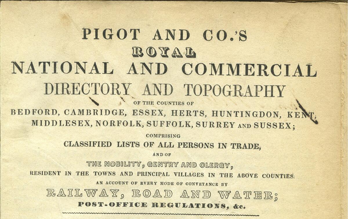 1839 Pigot's Directory