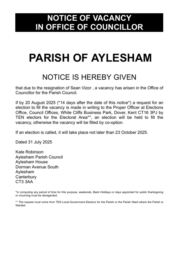 Aylesham Parish Council Home