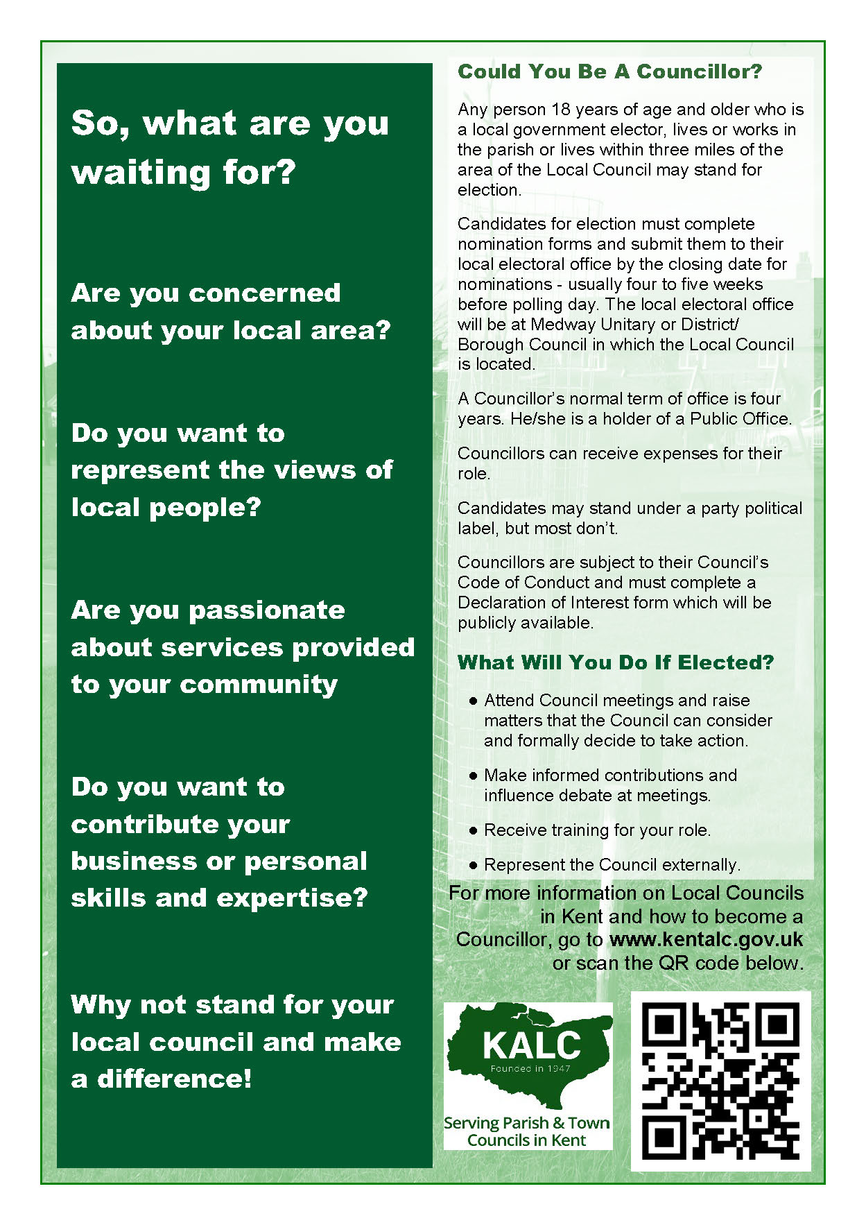 Dunton Green Parish Council Could you be a councillor?
