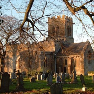 View of the outside of St Marys church at East Stoke