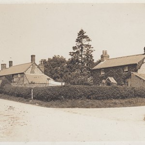 Medstead High Street, from the edge of the green c1920.