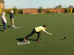 April, a youngster tries bowls, Zac Lea