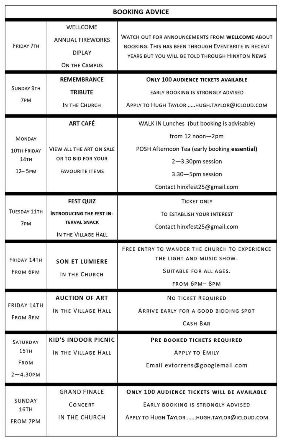Hinxton Parish Council HINXFEST25