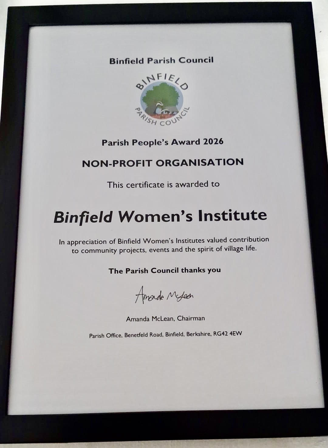 Certificate