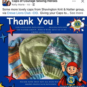 Crewe Lions Club Caps of courage