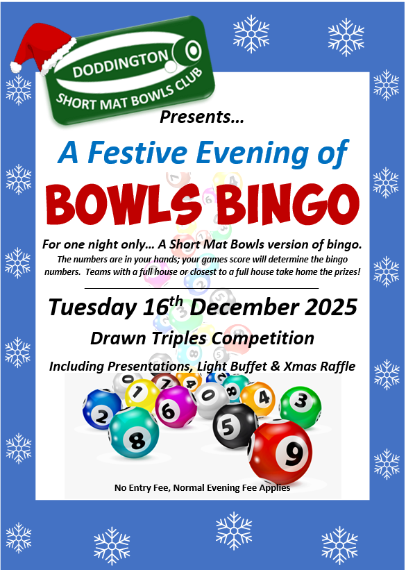 Doddington Short Mat Bowls Club John Scott Shield & Festive Night