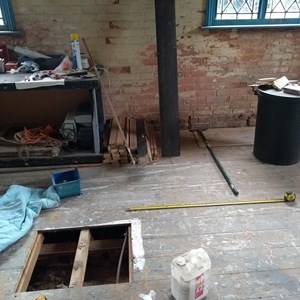 Floor repairs during renovation
