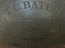 The maker's plaque: T. C. Bates, Ludgate Hill, London