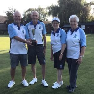 JSW Fours Winners 2023 Ben Christon, Malcolm and Gayle Hartley, Olwyne Dunning