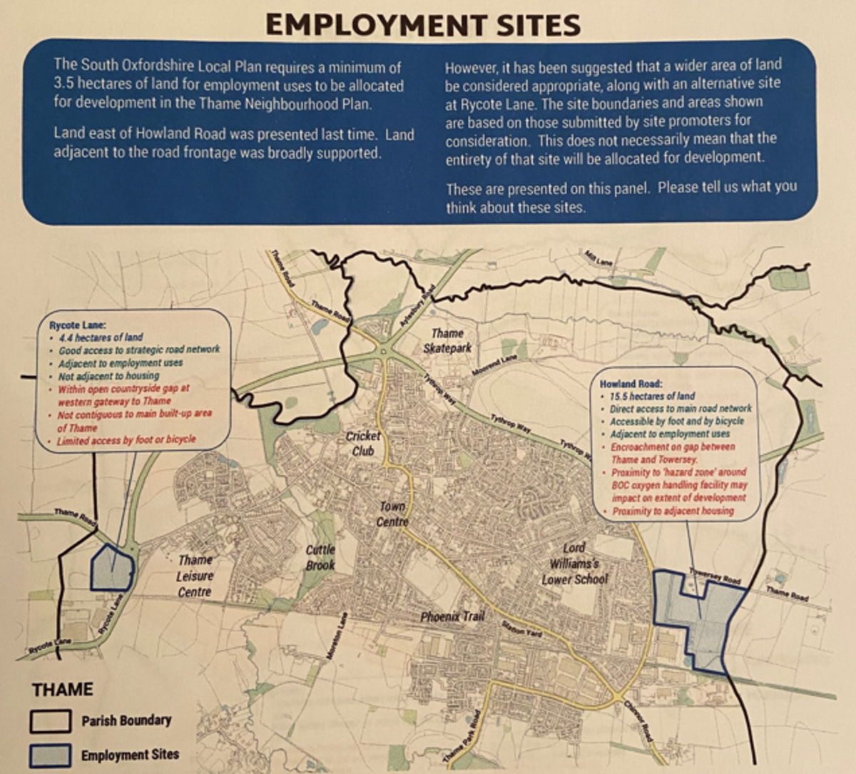 Proposed Employment Sites