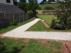 North Tawton Bowling Club Storage, Green Roller and access path