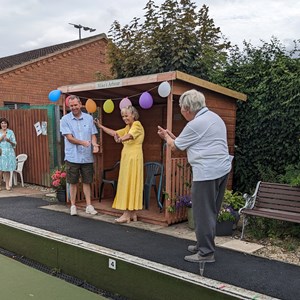 August, dedicating Mike's Arbour